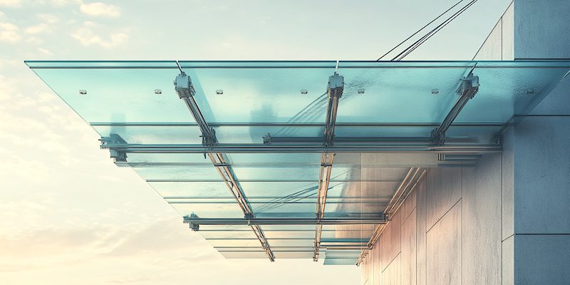 Daszek szklany nad drzwi