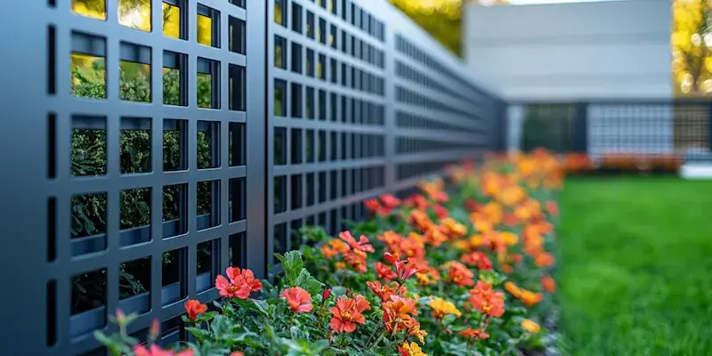 Moderne Gartengestaltung mit Zäunen aus Polen